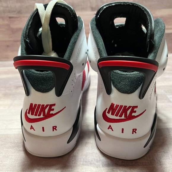 Air Jordan 6 Retro White/Carmine-Black Mens Sneakers Size 7.5 main image 11